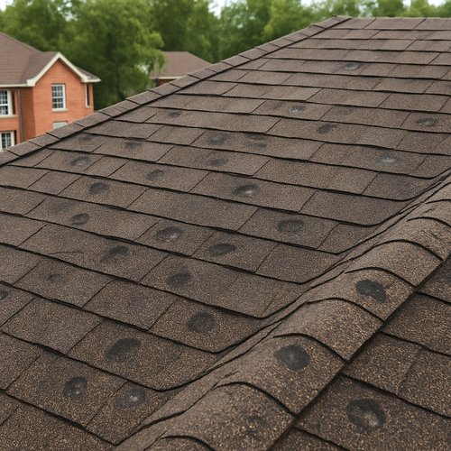 hail damage on the roof